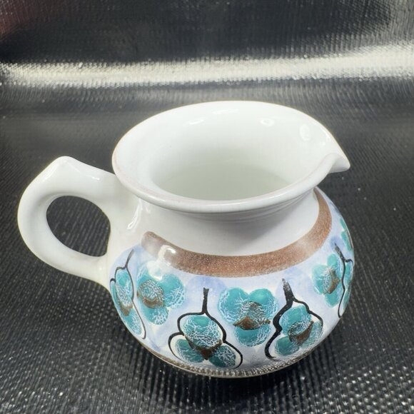 Hand Made Signed RSA Pottery Rifa Vietri Small Pitcher Creamer Hand Crafted VTG - Picture 9 of 11